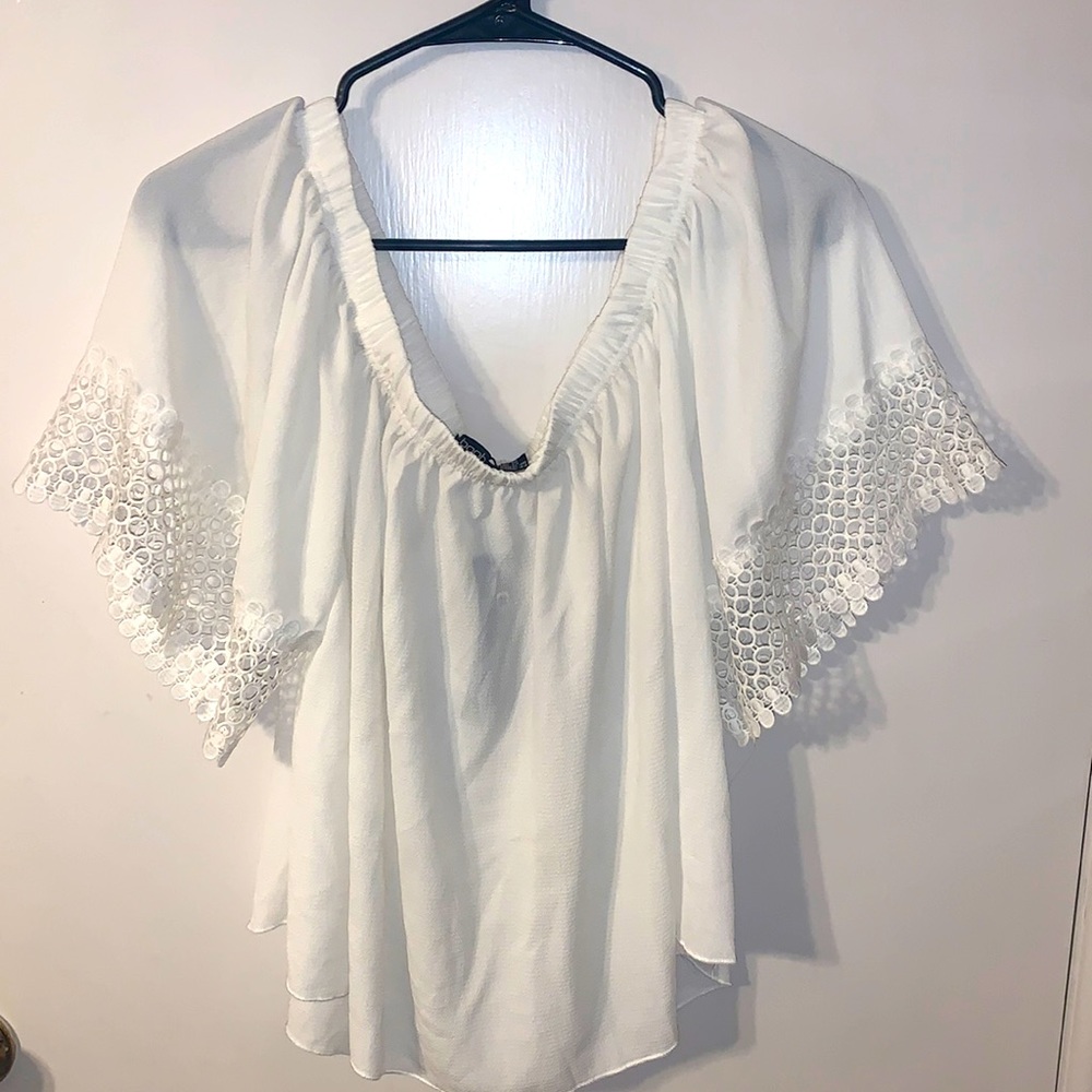 White off the shoulder top